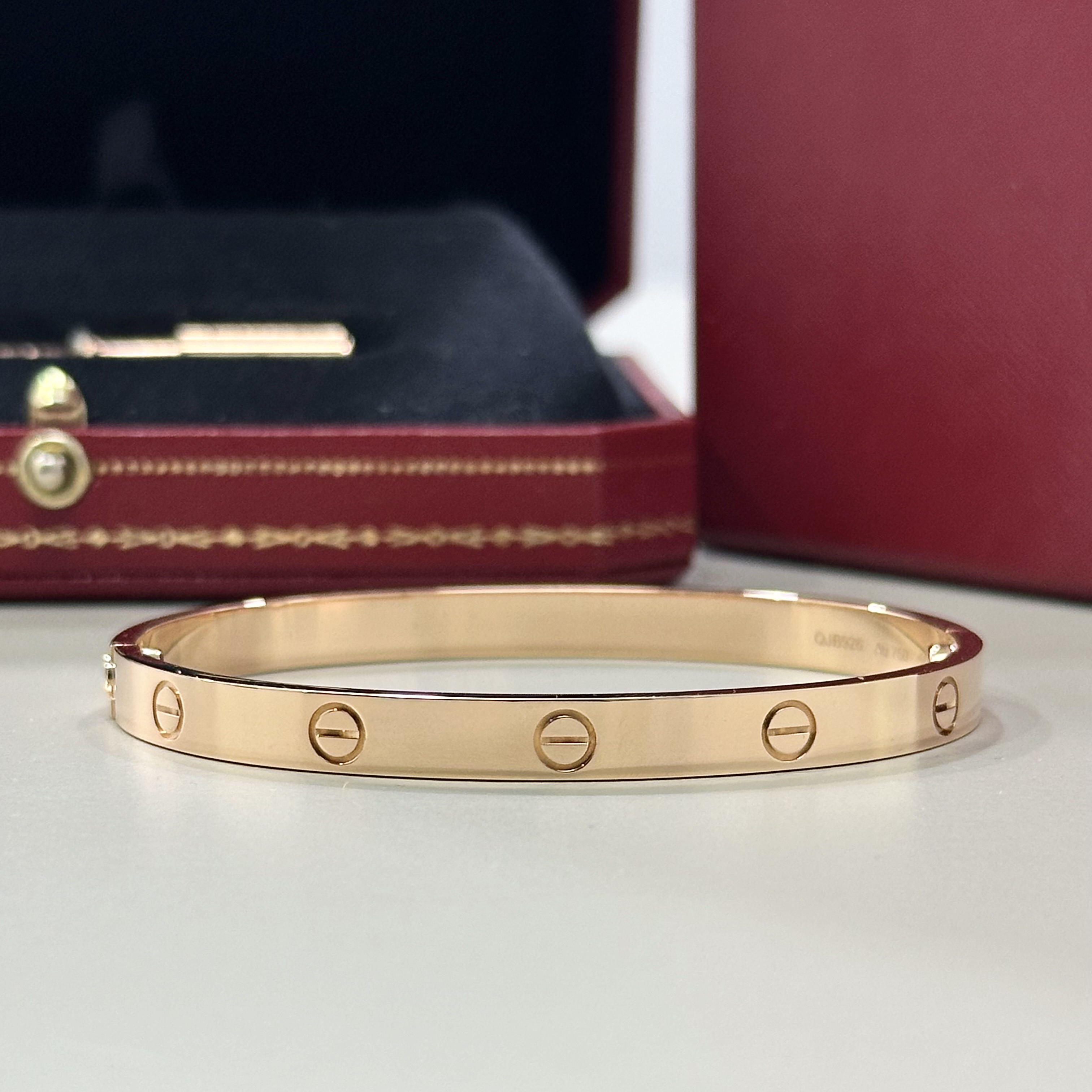 Cartier Love Bracelet in Rose Gold Size 19 B6067419 